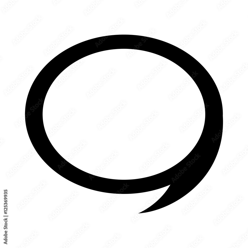 black silhouette dialog with circular form vector illustration black silhouette dialog with circular form vector illustration