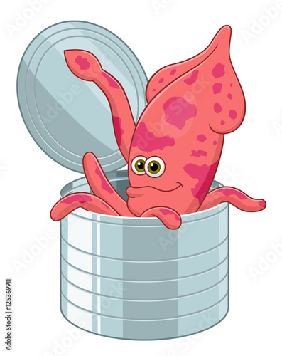 Canned squid
