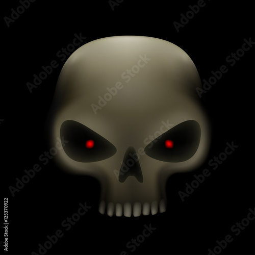 skull with red eyes