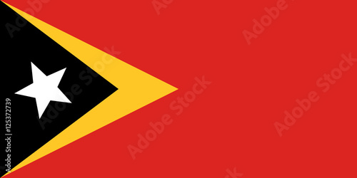 Official vector flag of East Timor . Democratic Republic of Timor-Leste .
