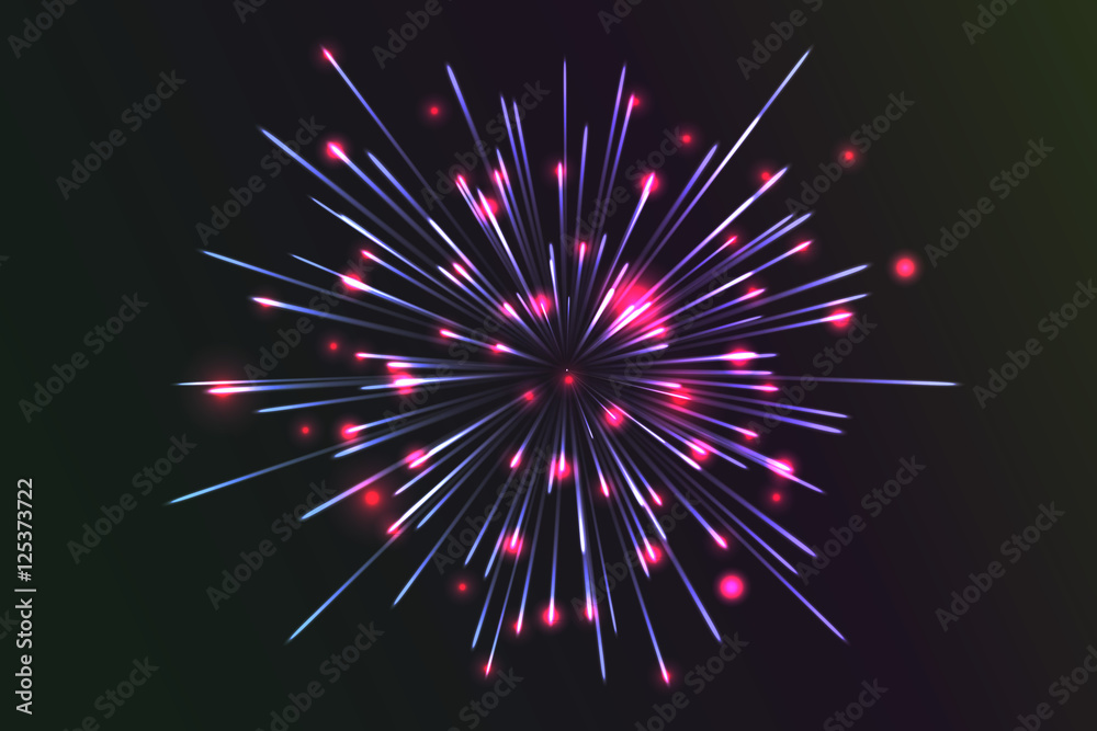Fototapeta premium Glowing collection. Firework.