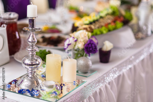 banquet table in restaurante