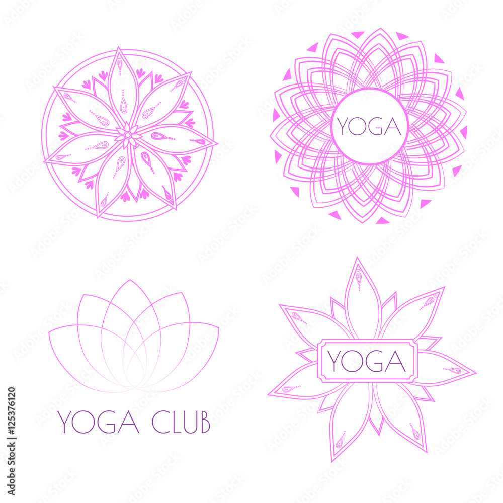 Vector boho yoga patterns Vector boho yoga patterns