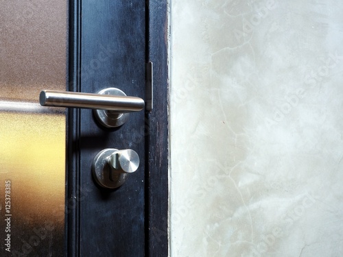 Modern satin door handle