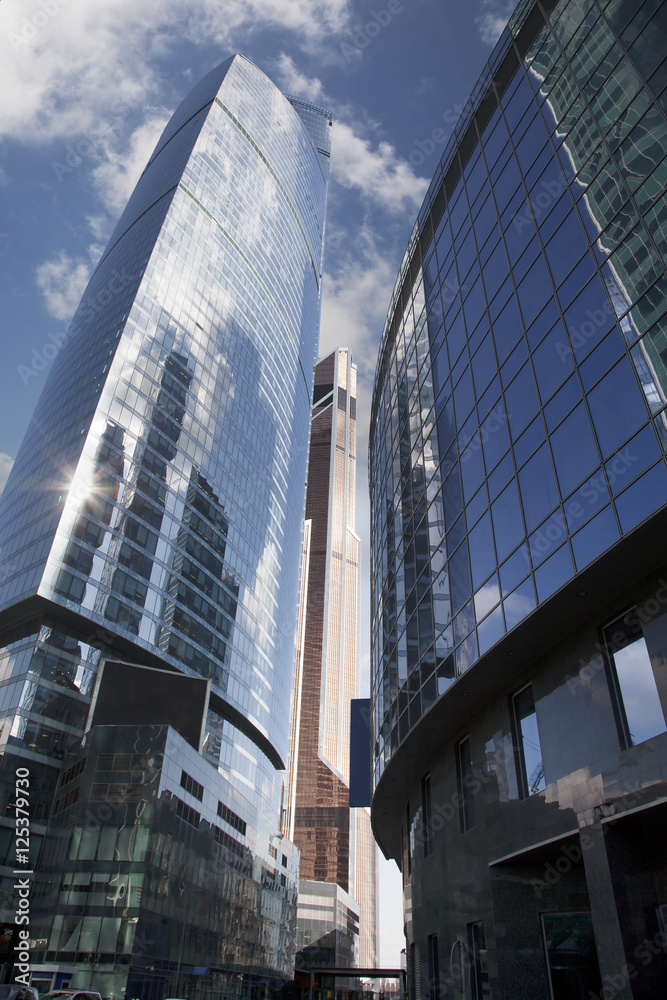 Low angle view of  skyscrapers