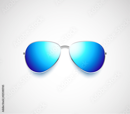 Glossy vector aviator sunglasses design