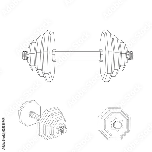 Polygonal dumbbell.Isolated...
