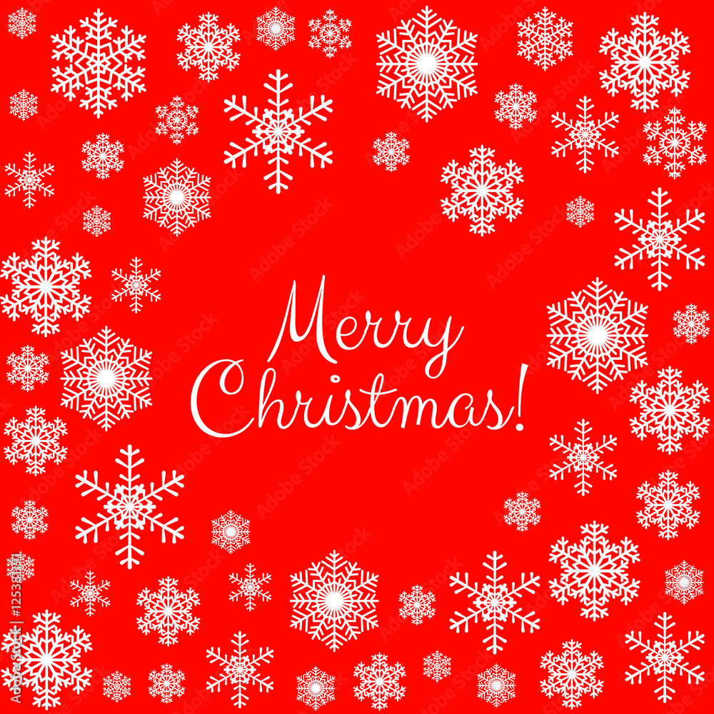 Christmas card with snowflakes Christmas card with snowflakes