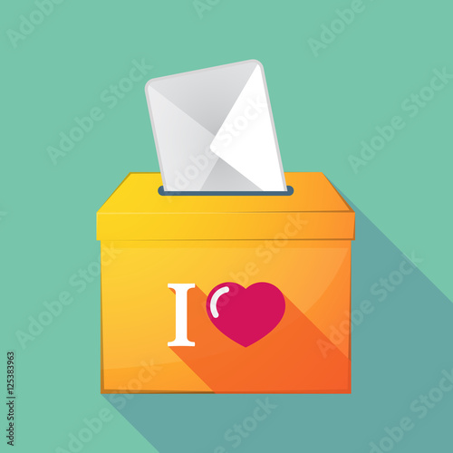 Long shadow ballot box with an " I like" glyph