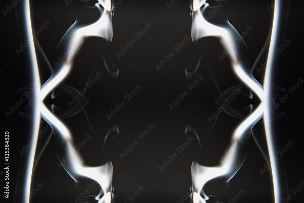 White smoke with shape on dark backgrounds White smoke with shape on dark backgrounds