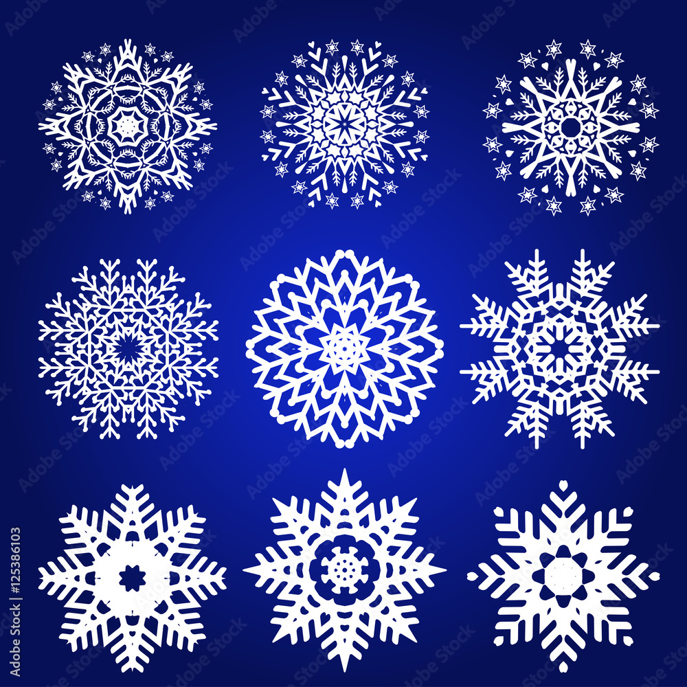 Decorative Snowflakes Vector Set Decorative Snowflakes Vector Set