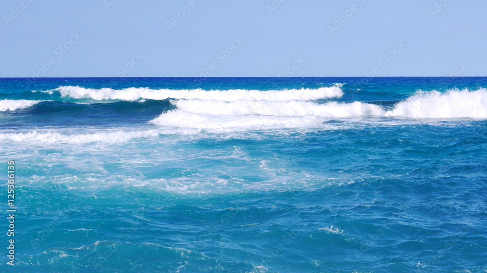 Mediterranean sea breaking waves