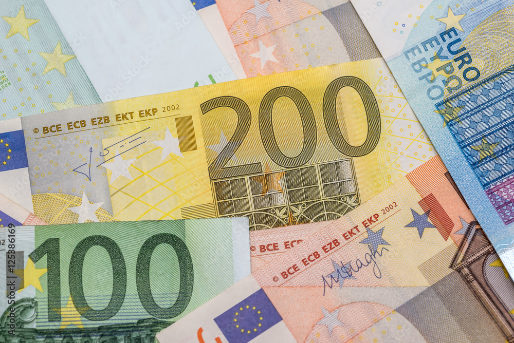 different euros bill as background different euros bill as background