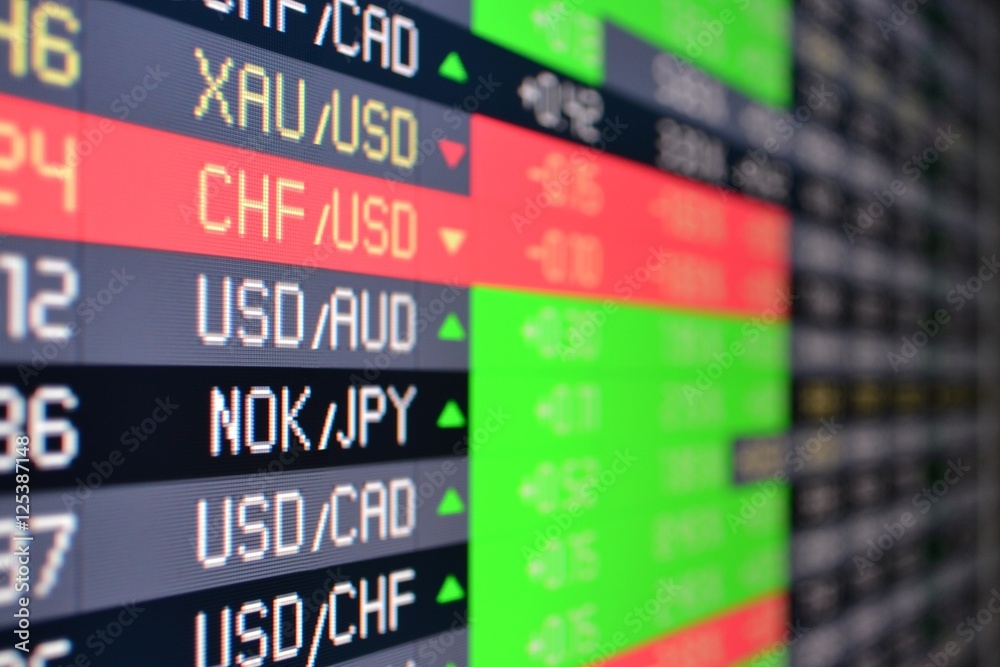 Fototapeta premium Currency trade chart