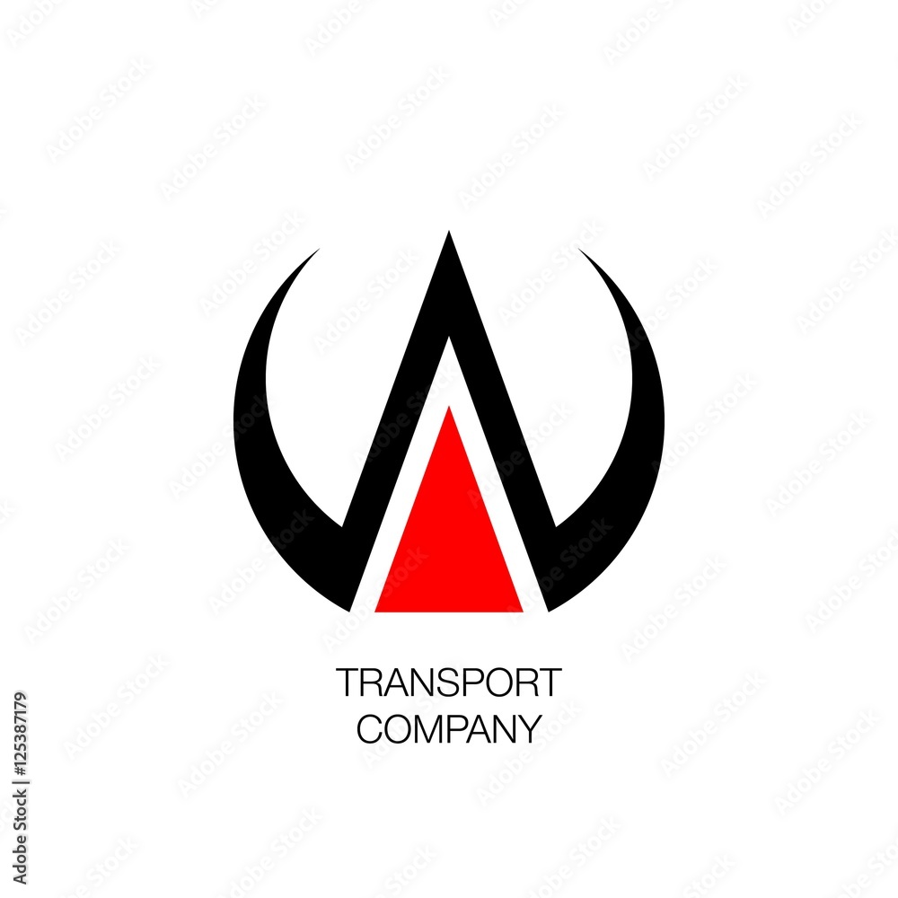 vector illustration with transport company logo Stock Vector | Adobe Stock