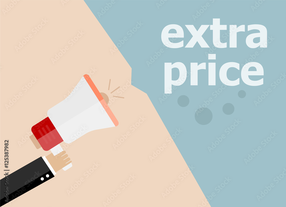 flat design business illustration concept. Extra price digital marketing business man holding megaphone for website and promotion banners. flat design business illustration concept. Extra price digital marketing business man holding megaphone for website and promotion banners.