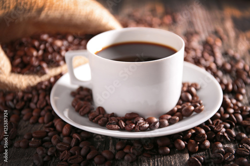 coffee with coffee bean