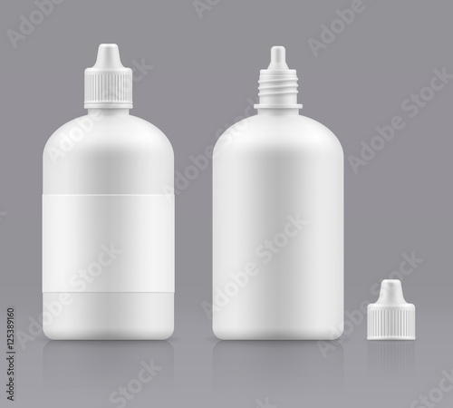 Vector blank bottle with cap.
