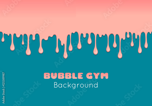 Background with pink bubble gum.