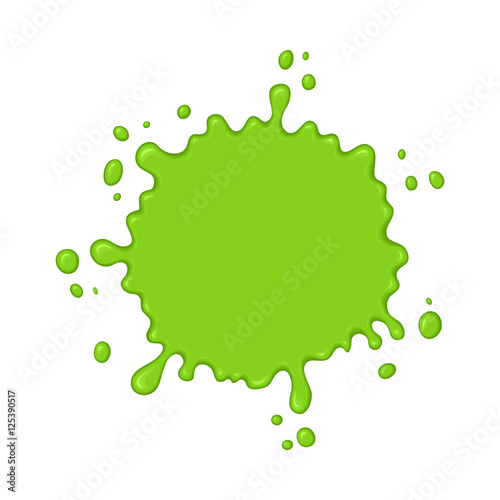 Green slime splash blot