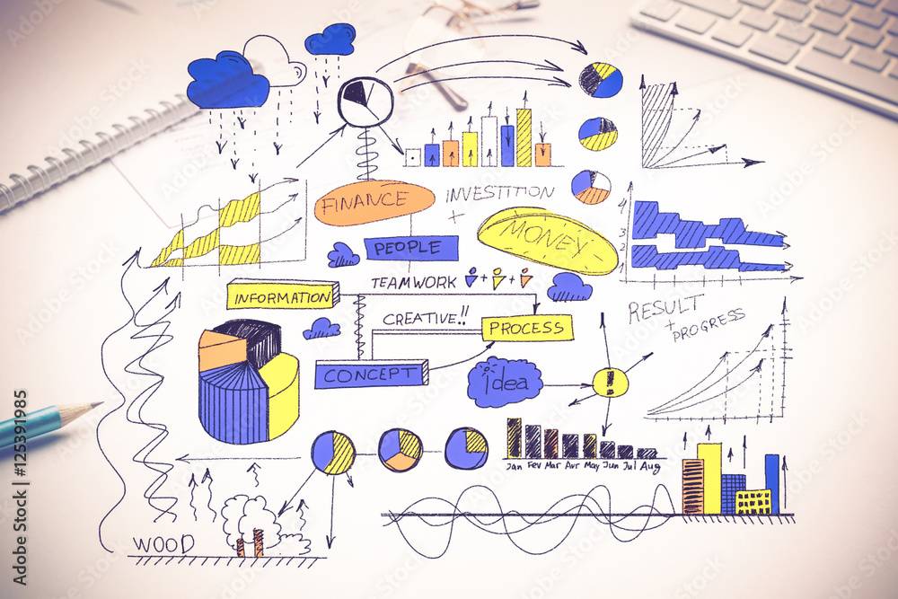 Fototapeta premium Plan for profitable business