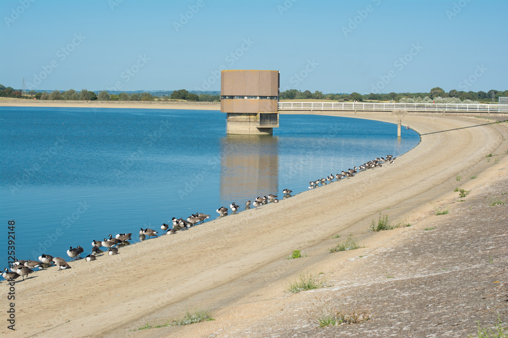 Arlington reservoir in autumn, East Sussex, England StockFoto Adobe