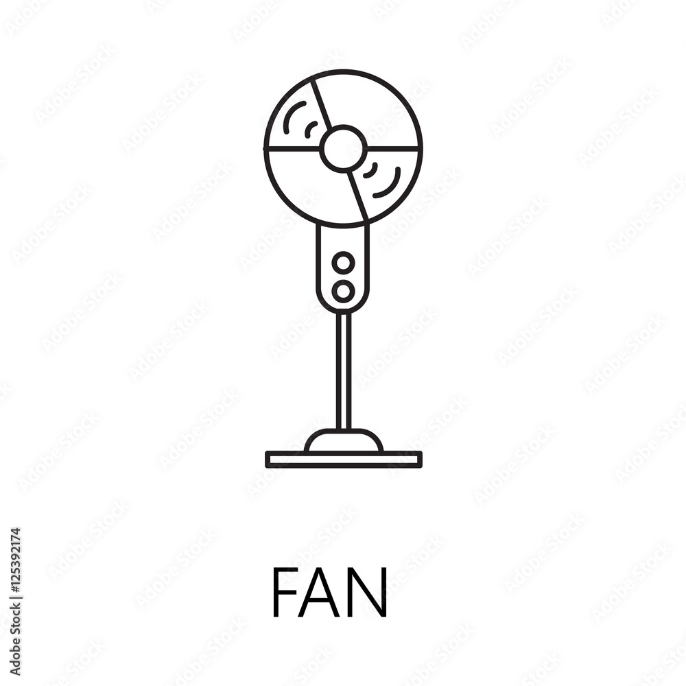 Fan line icon. Fan line icon.