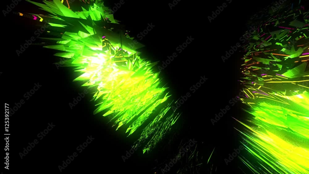 Looped Vj Creative abstract polygon crystal background for different events and projects!!!