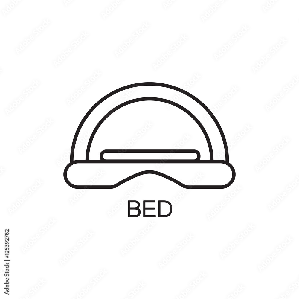 Bed line icon.