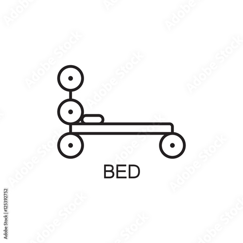 Bed line icon.