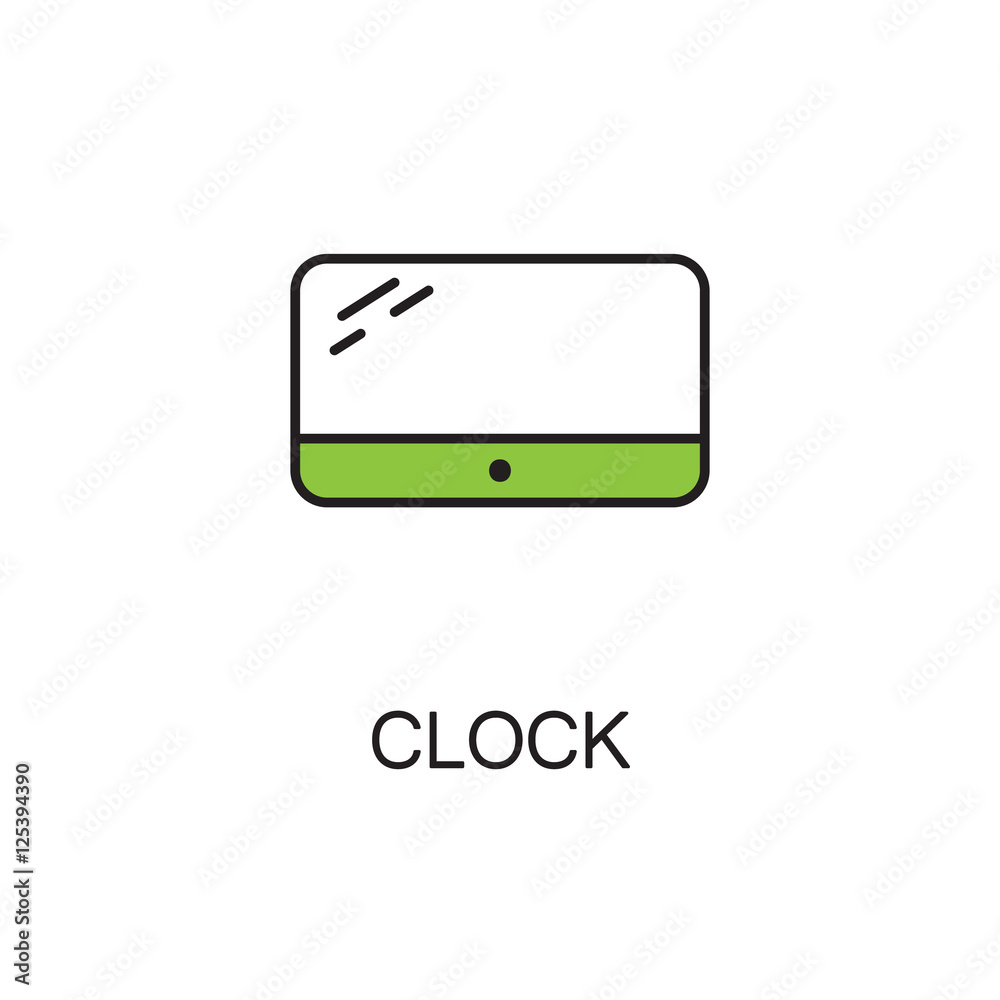 Clock line icon. Clock line icon.