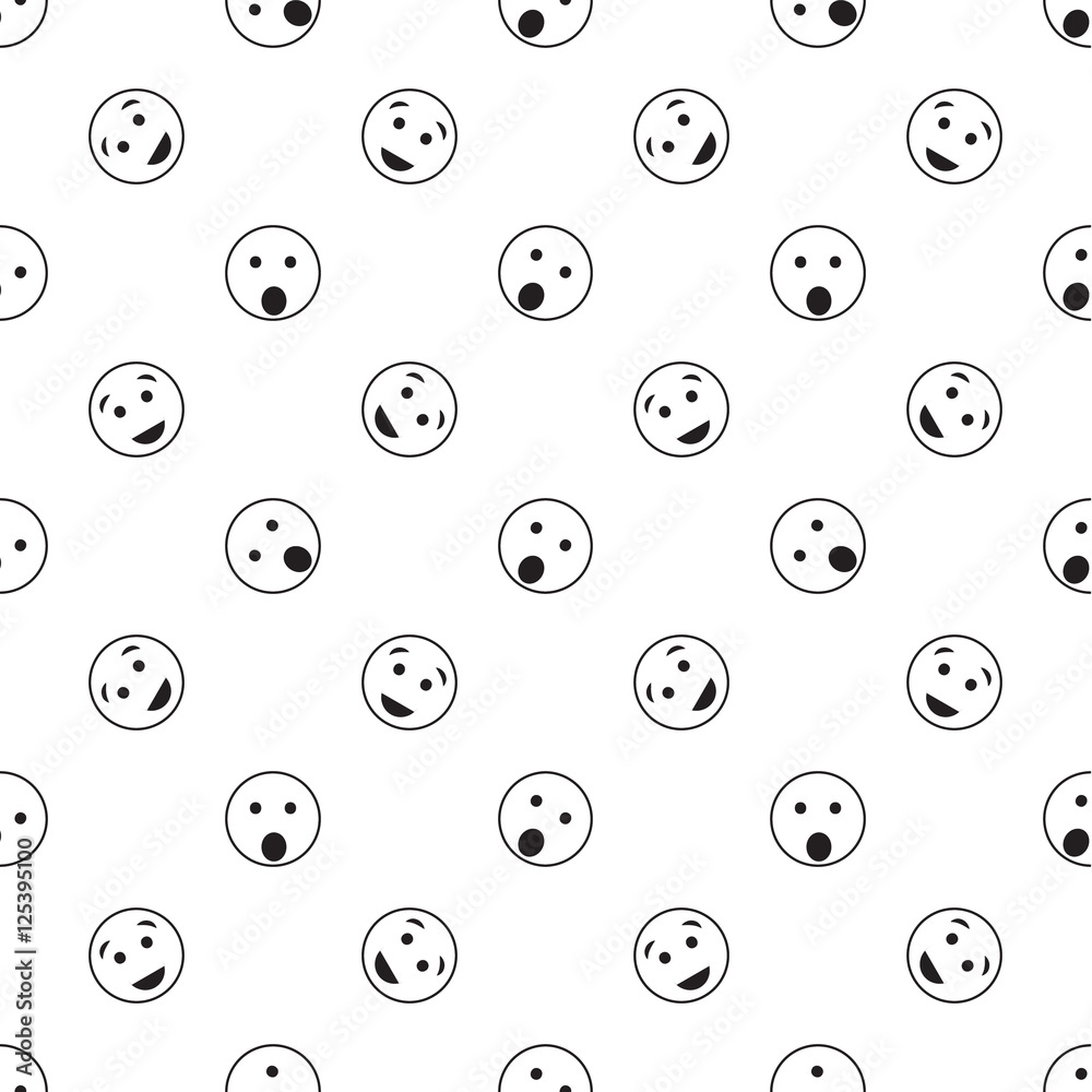 Emoticon seamless pattern in color background. Emoticon seamless pattern in color background.