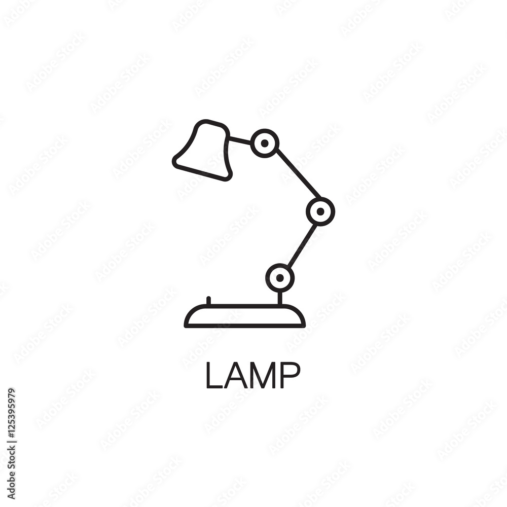 Lamp line icon. High quality pictogram. Outline vector symbol for design website or mobile app. Thin line sign for logo, visit card, etc. Lamp line icon. High quality pictogram. Outline vector symbol for design website or mobile app. Thin line sign for logo, visit card, etc.