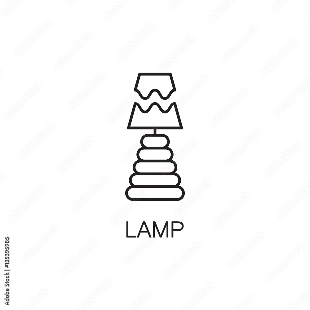 Lamp line icon. High quality pictogram. Outline vector symbol for design website or mobile app. Thin line sign for logo, visit card, etc. Lamp line icon. High quality pictogram. Outline vector symbol for design website or mobile app. Thin line sign for logo, visit card, etc.