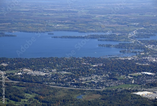 aerial view of Orillia Ontario, Canada 