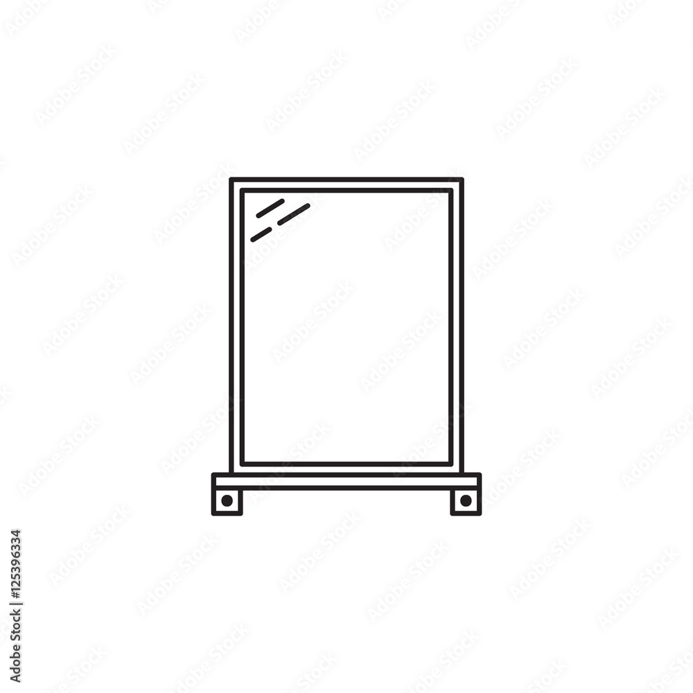 Mirror line icon. Thin line pictogram for webdesign. Outline high quality sign for design websete, mobile app, logo. Mirror line icon. Thin line pictogram for webdesign. Outline high quality sign for design websete, mobile app, logo.