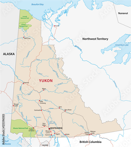 yukon territory road map