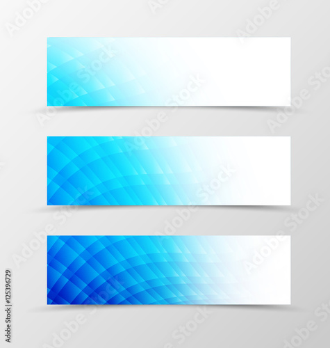Set of header banner smooth design