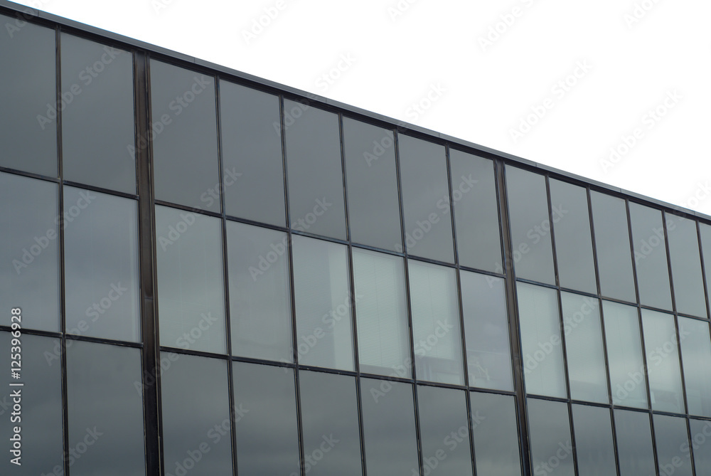 Fototapeta premium glass windows building commercial office facade 