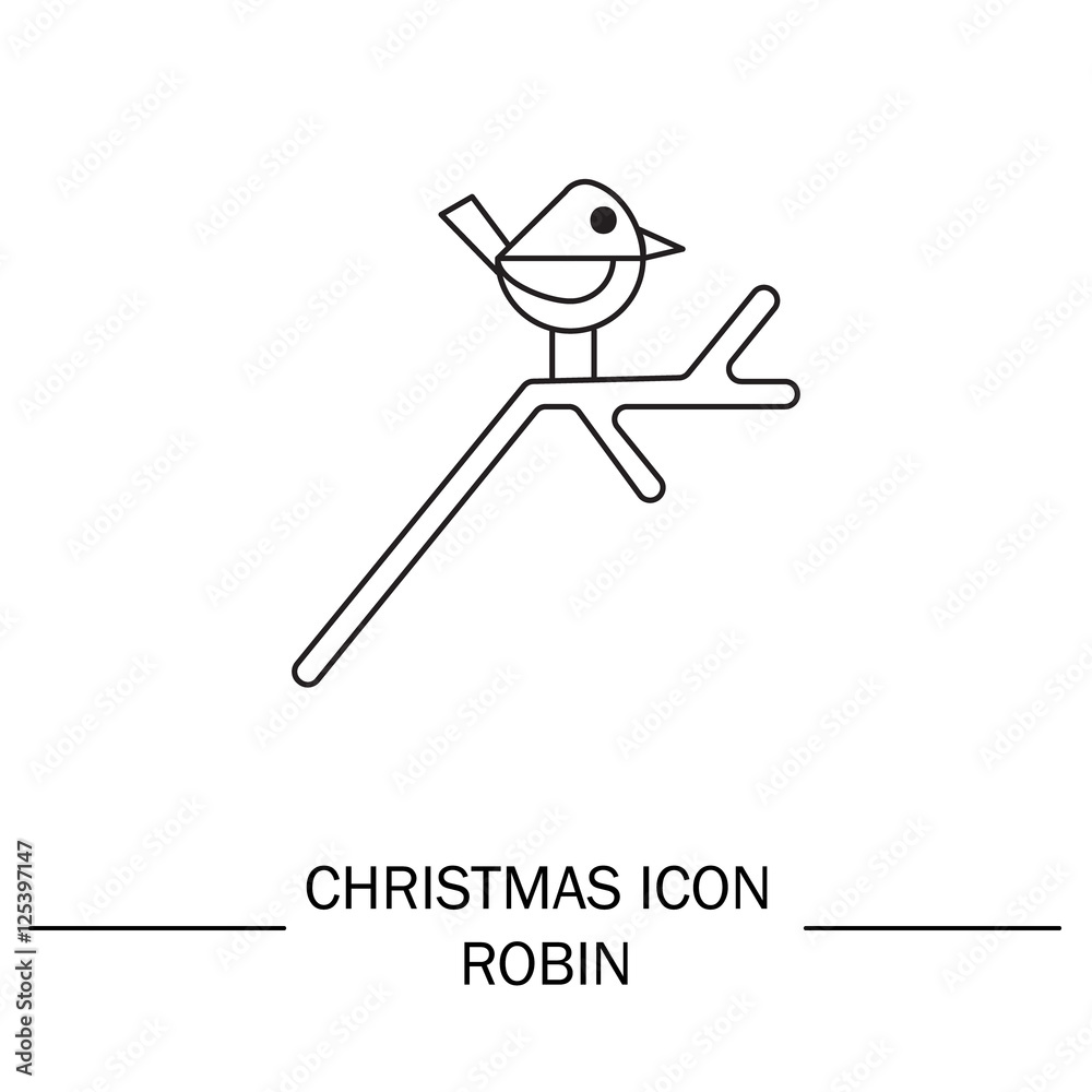 Christmas bird vector icon. Christmas bird vector icon.