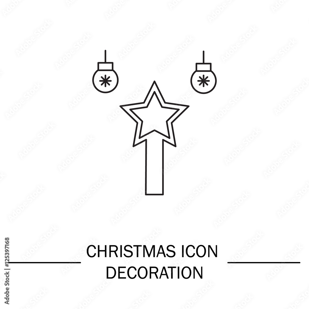 Christmas decoration vector icon. Christmas decoration vector icon.