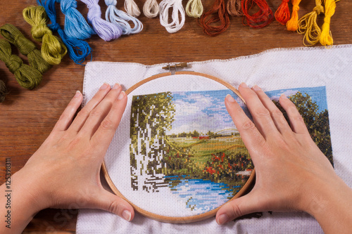 Cross-stitch, Handmade, needlework
