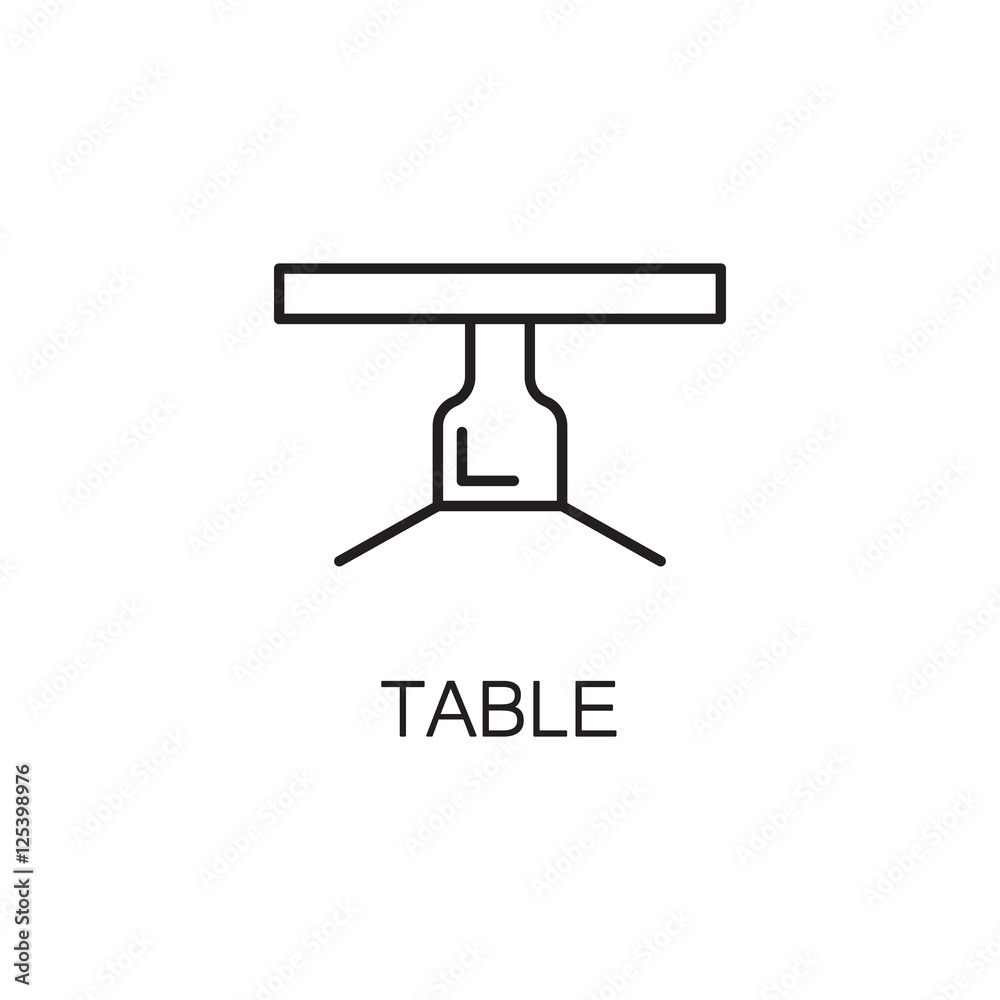 Table line icon. Table line icon.
