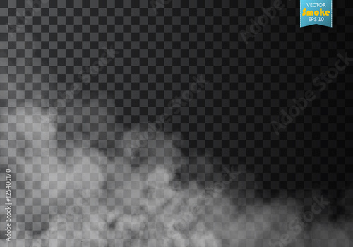 Fog or smoke isolated transparent special effect