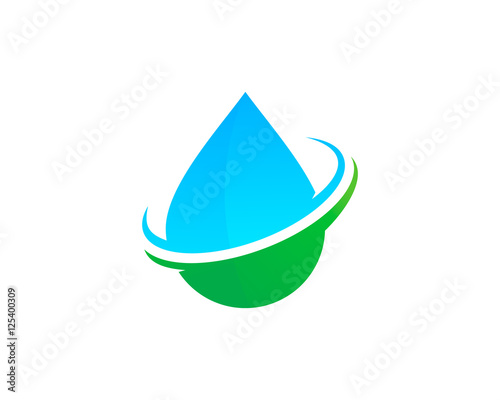 Nature Water Logo Design Template Element
