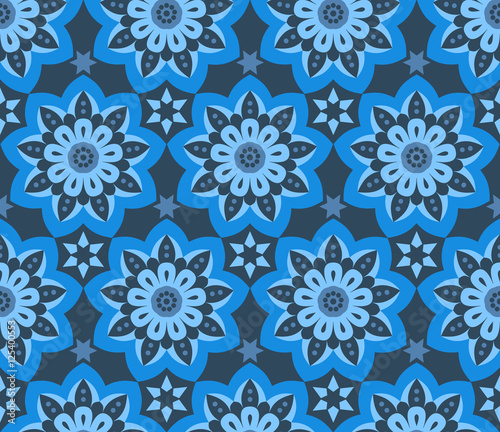 Dark repetitive mandala pattern