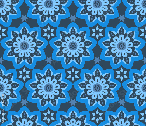 Dark repetitive mandala pattern