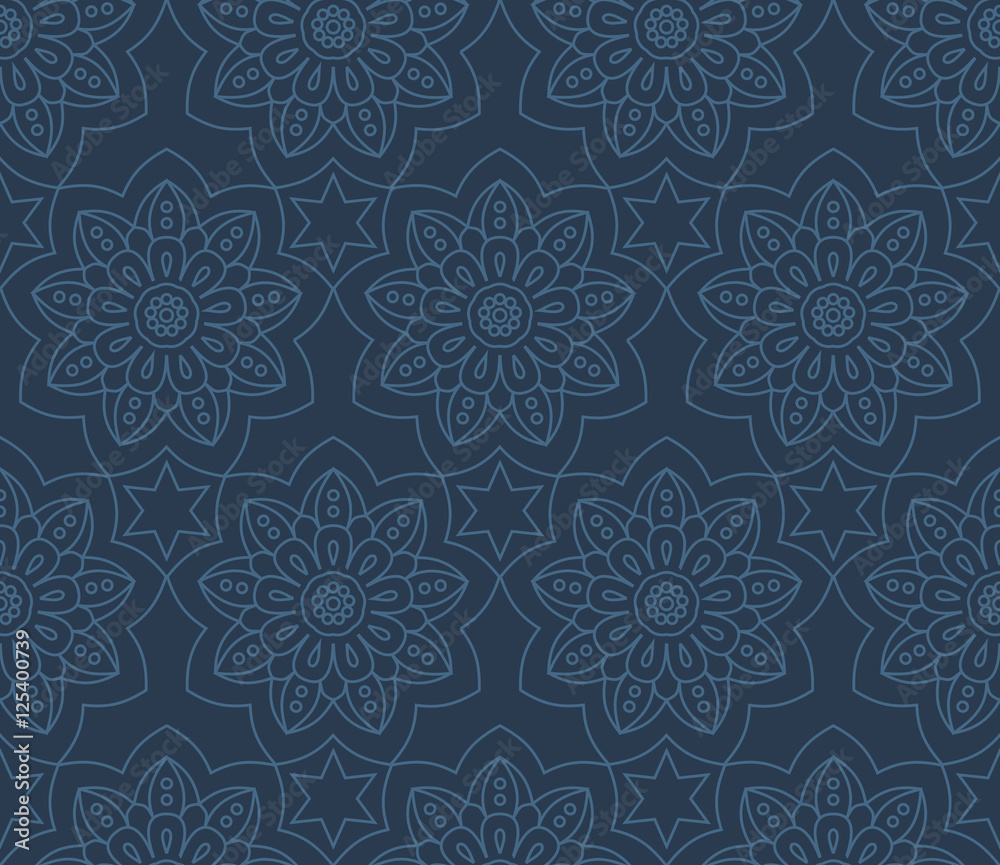 Decent dark repetitive mandala pattern