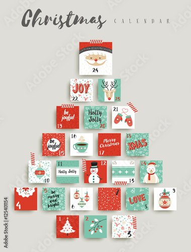 Christmas advent calendar cute ornament decoration
