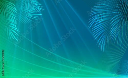 Palm Leaf Vector Background Illustration